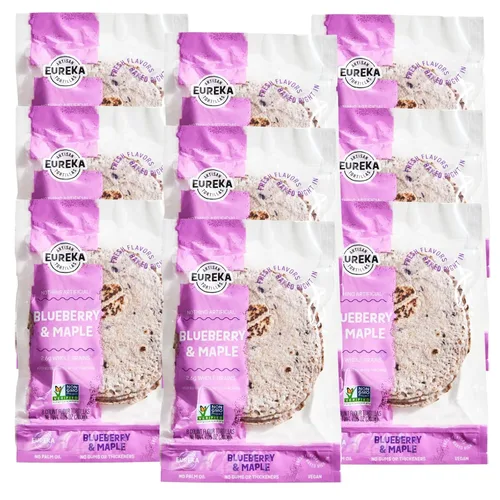 Vista 11 de Eureka Tortilla All Flavors - Paquete variado Tortillas de harina artesanales Mini granos enteros de 6 pulgadas Veganas, sin OMG, bajas