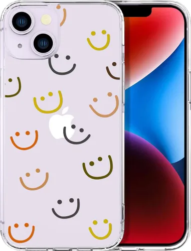 Vista 69 de Compatible con iPhone 14, funda transparente y bonita para mujeres y niñas, diseño floral, diseño floral femenino, funda para teléfono 14