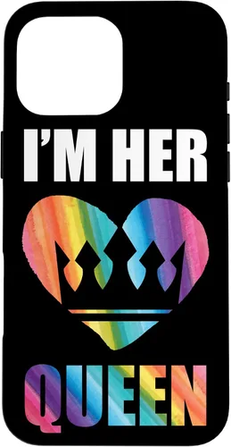 Vista 6 de iPhone 16 Pro I'm Her Queen Valentine's Day Lesbian Bi LGBT Girlfriend Tee Case