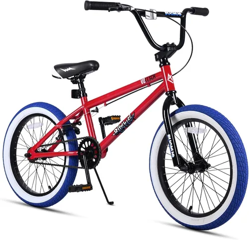Vista 11 de vollsch Bicicletas BMX Freestyle de 18 y 20 pulgadas para adolescentes de 6 a 15 años de edad, niños, niñas, principiantes con palanca, varios
