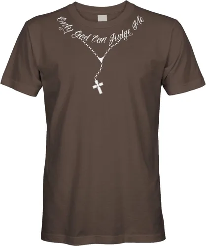 Vista 9 de Cybertela - Camiseta de collar para hombre con tatuaje "Only God Can Judge Me" Negro