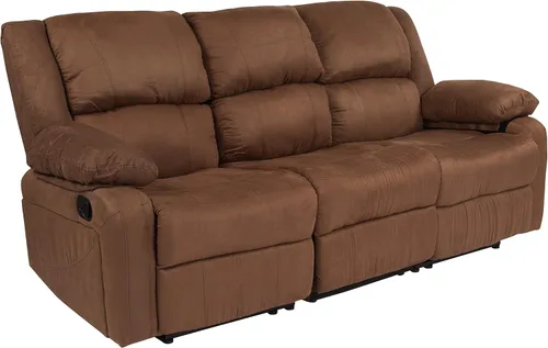 Vista 14 de Flash Furniture - Sofá unipersonal reclinable, Microfibra, Microfibra café chocolate.