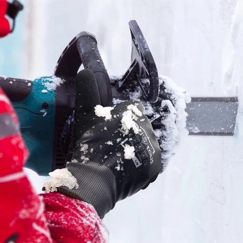 Vista 7 de Guantes de trabajo de invierno impermeables para hombres y mujeres, pantalla táctil, guantes para congelador, aislados térmicamente, para clima frío
