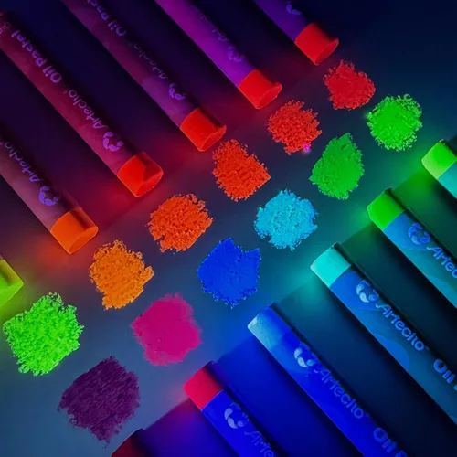 Vista 4 de Artecho Neon Oil Pastels Set of 12 Colors (8 x 60 mm)