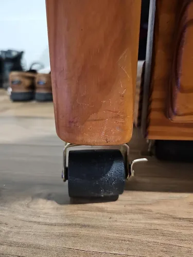 Vista 3 de Ruedas de marco de cama de acero resistente, rodillos con insertos de manguito de enchufe, juego de 6 bloqueos