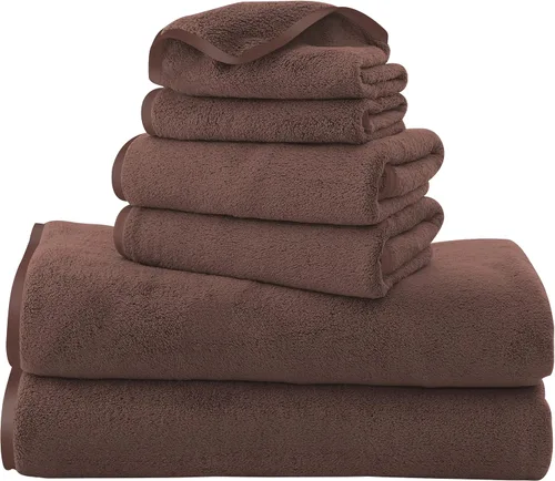 Vista 18 de TENSTARS Toallas de baño de seda con dobladillo para liquidación de baño - 27 x 55 pulgadas - Ligeras, delgadas, de secado rápido - Toalla