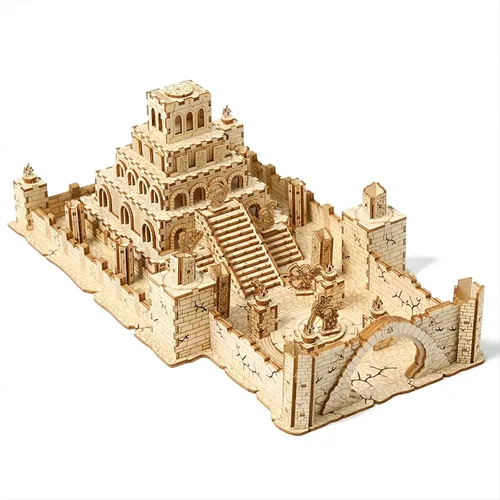 Vista 10 de Rompecabezas de madera 3D Knight Creed: Lost Castle Models, rompecabezas y rompecabezas para Navidad/cumpleaños, regalos para adultos y adolescentes