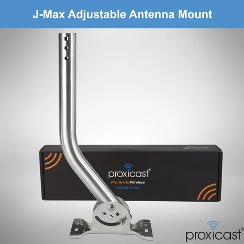 Vista 2 de Proxicast Pro-Grade J-Max - Soporte de antena de aluminio 100% sólido a prueba de óxido, soporte universal de pivote/bloqueo ajustable