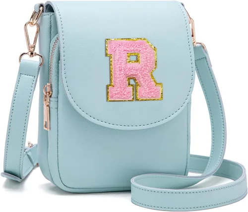 Vista 8 de Viverte Bolso Cruzado para Niñas Adolescentes Pequeñas, Bolso Inicial para Celular, Pequeña Cartera para Niños Pequeños, Bolso de Cuero con Tres