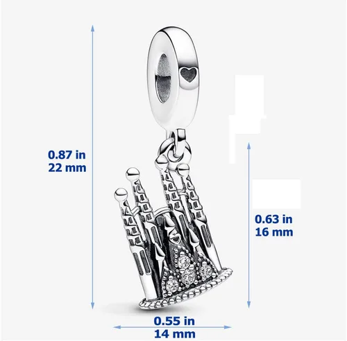 Vista 2 de Nbsameng 925 Sterling Silver Charm for Bracelets and Necklaces with 5A Zirconia, Charms Jewelry Gift for Women Girls and Friends