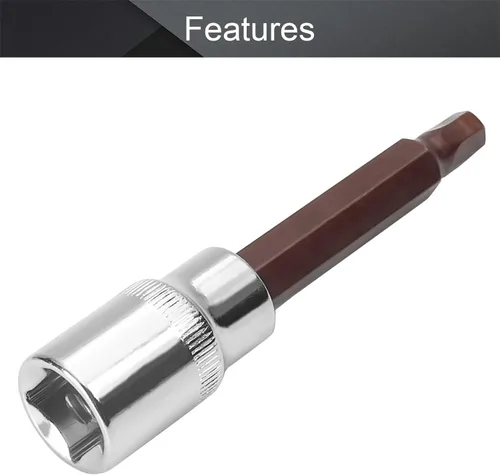 Vista 93 de Utoolmart 1/2" Drive x 0.551 in largo Hex Bit Socket, métrico, S2 y Cr-V acero 1pcs