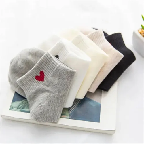 Vista 4 de TRENIS 5 pares de calcetines de mujer de algodón corto primavera verano transpirable casual tobillo