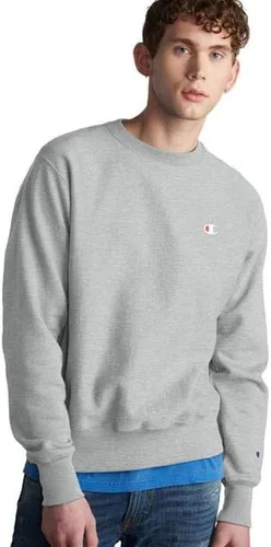 Vista 9 de Champion - Sudadera con cuello redondo para hombre, tejido invertido, sudadera de forro polar pesado para hombre Negro