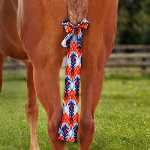 Vista 15 de Harrison Howard Protector de cola elástico, protección transpirable de cola de caballo, diseño deslizante, correas de cierre de 2 hebras, 22 Azul