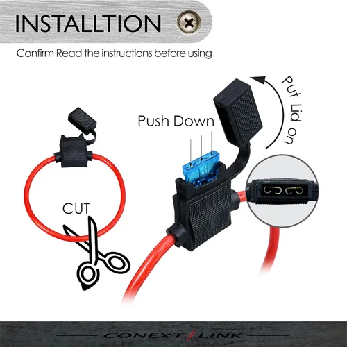 Vista 4 de LFH10ATC-10 Loop ATC Portafusibles con tapa sin fusible, paquete de 10 (calibre 10)