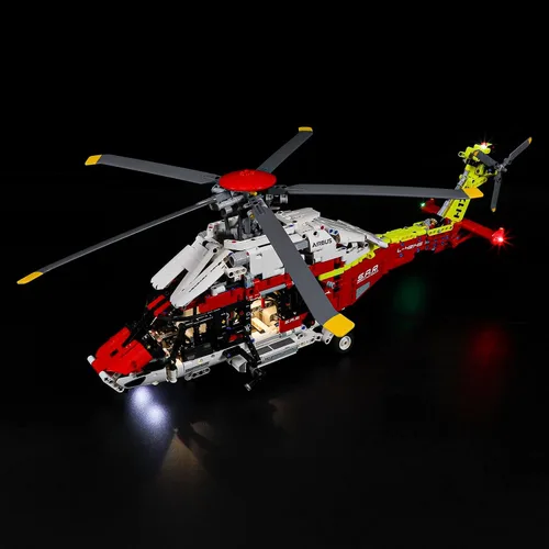 Vista 2 de BRIKSMAX Kit de iluminación LED para LEGO-42145 Airbus H175 Rescue Helicopter - Compatible con el modelo de bloques de construcción Lego Technic