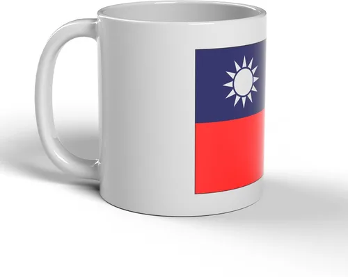 Vista 2 de Taza de café con la bandera de Taiwán
