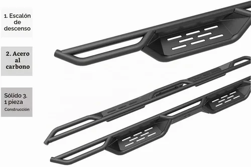 Vista 3 de APS Estribos tubulares negros de 6 pulgadas de estilo desplegable compatibles con Chevy Silverado GMC Sierra 1500 2007-2018 Crew Cab y 2500 3500 HD