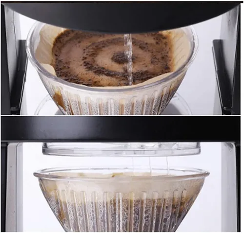 Vista 6 de JITEM Cafetera Gotero de vidrio Cafetera Manual para el hogar Café de goteo elaborado a mano con filtro Cafetera de mesa para café o té