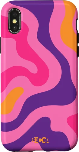 Vista 5 de Retro Liquid Swirl Groovy Abstract Pattern Wave Purple Phone Case for iPhone 17
