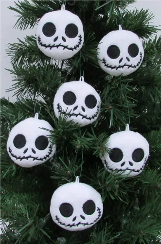 Vista 2 de Nightmare Before Christmas Jack Skellington - Juego de adornos navideños
