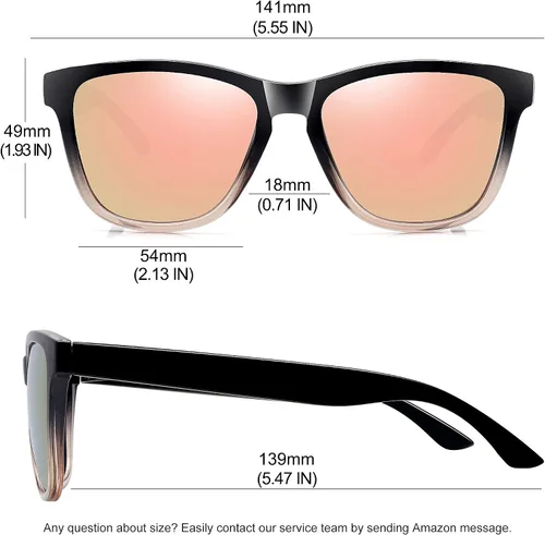 Vista 4 de Meetsun - Lentes de sol polarizados, unisex, modernos, con estilo de diseñador, clásico y retro