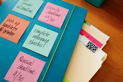 Vista 10 de Post-it Notas emergentes, 5 blocs de notas adhesivas, 3 x 3 pulgadas, suministros escolares, productos de oficina, notas adhesivas de acordeón