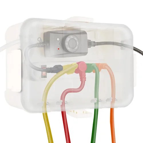 Vista 35 de IP55 Pequeña caja eléctrica al aire libre impermeable, para regleta Inner 5.9 x 3.2 x 1.8inch, Extension Cord Cover with Detachable Awning Covers