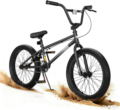 Vista 9 de KORIMEFA Bicicleta BMX Freestyle 18 20 pulgadas para niños y niños, bicicleta de trucos para 7-12 años, pernos Pro/Guro a elegir, marco de acero