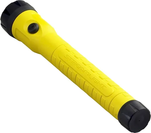 Vista 2 de Streamlight 76413 PolyStinger LED HAZ-LO Linterna recargable intrínsecamente segura con cargador de CA de 120 voltios, amarillo - 130 lúmenes