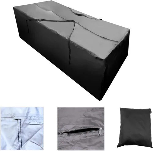 Vista 6 de Paquete de 1 bolsa de almacenamiento para cojines de patio al aire libre, de 68 x 30 x 20 pulgadas, resistente a los rayos UV, impermeable