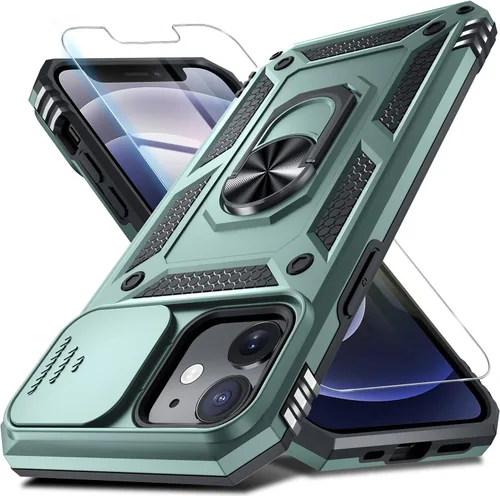 Vista 121 de Janmitta Funda para iPhone 8 Plus/7 Plus/6 Plus, Cubierta de Teléfono con Cubierta Deslizante Integrada para Lente de Cámara + Protector