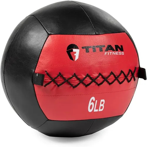 Vista 9 de Titan Fitness Soft Leather Medicine Wall Ball Durable, Endurance, Cardio, Core Strength
