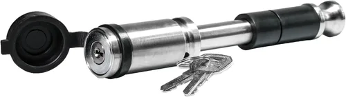 Vista 2 de BulletProof Hitches - Pasador de bloqueo de enganche de remolque de 5/8 pulgadas - Ajuste universal, acero inoxidable, tapa de goma resistente a