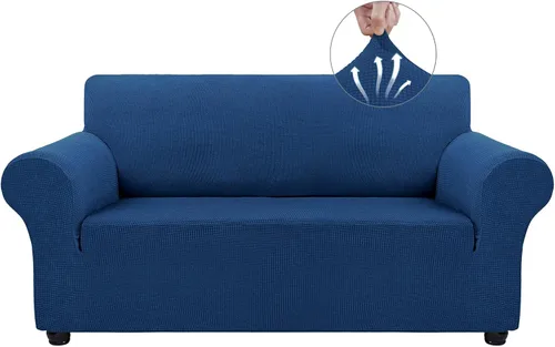 Vista 16 de Asnomy Fundas de sofá para sofá de 2 cojines, fundas elásticas para sofá biplaza, protector de mascotas, fundas de muebles para perros y gatos, tela