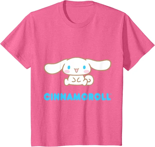 Vista 64 de Cinnamoroll Character Front and Back T-Shirt S Negro
