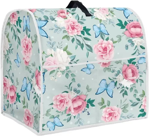 Vista 23 de Funda para batidora de pie de mármol azul compatible con mezclador de cocina de 6 a 8 cuartos de galón, cubierta antipolvo, lavable, ajuste
