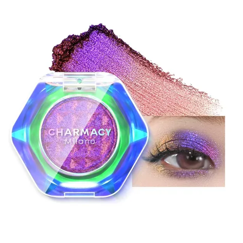Vista 8 de CHARMACY Star Bomb - Sombra de ojos multicolor con purpurina, paleta de sombras de ojos que cambian de color, sombras de ojos en crema altamente