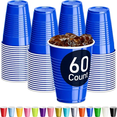 Vista 13 de DecorRack - Vasos desechables y reutilizables de 12 onzas para fiestas de cumpleaños, despedidas de soltera, campamentos, eventos en interiores y al