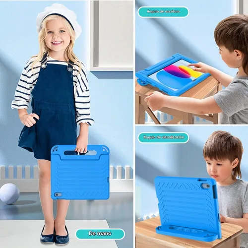 Vista 8 de BMOUO Funda para niños para iPad A16 de 11ª generación de 11 pulgadas 2025/iPad de 10ª generación de 10.9 pulgadas 2022 - con protector de pantalla