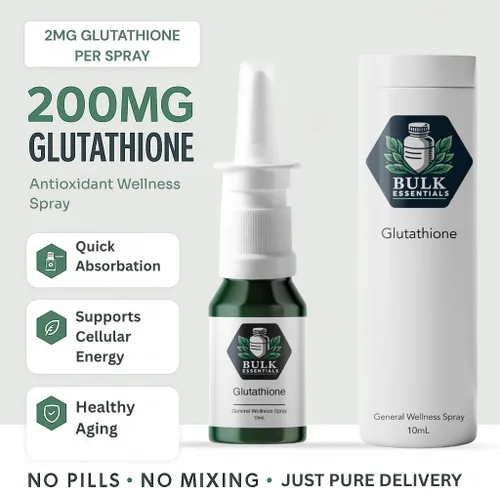 Vista 3 de Suplemento en aerosol de glutatión 100% puro para mujeres y hombres, 2 mg por aerosol para antioxidante, envejecimiento saludable y energía celular