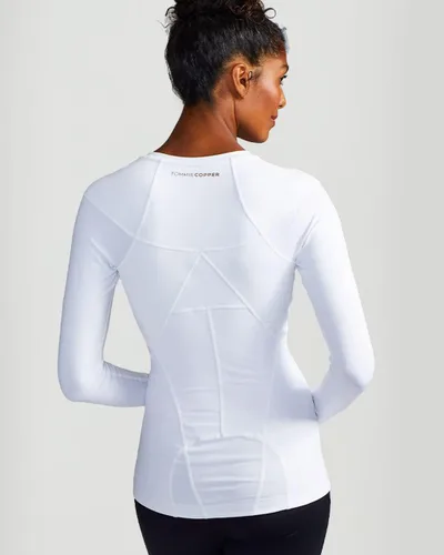 Vista 2 de Tommie Copper Camisa de compresión de manga larga con protección de espalda completa I UPF 50 para mujer en la parte superior e inferior