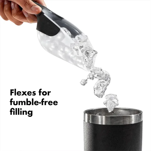 Vista 7 de OXO Good Grips - Cubo de hielo con pinzas, cuchara y bandeja para adornar
