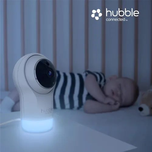 Vista 9 de Hubble Connected Nursery Pal Glow Smart Connect, monitor de bebé habilitado para Wi-Fi, vista desde teléfono inteligente compatible