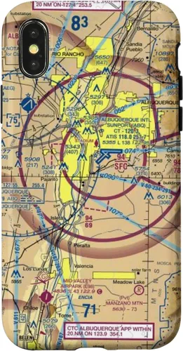 Vista 5 de Albuquerque (ABQ) Sectional Chart - Aviation Case for iPhone 17