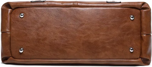 Vista 6 de Monederos de cuero para mujer, bolso cruzado de gran capacidad, bolso de hombro negro