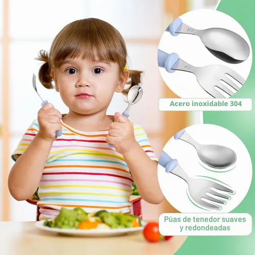 Vista 4 de Patelai Cuchara tenedor para utensilios para niños pequeños, 9