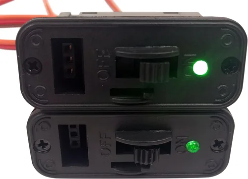 Vista 5 de Paquete de 2 interruptores de encendido/apagado resistentes estilo JR con LED brillante y puerto de carga 1061