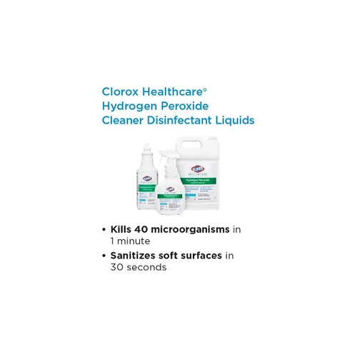 Vista 12 de Clorox Healthcare Peróxido de Hidrógeno Limpiador Desinfectante Tira Superior, 32 Onzas
