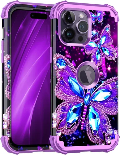Vista 19 de Miqala Funda para iPhone 11 Pro Max, que brilla en la oscuridad, tres capas, resistente, a prueba de golpes, protección de cuerpo completo